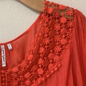 Crochet tunic‎ shirt grand & greene crochet 1X swim cottagecore coquette